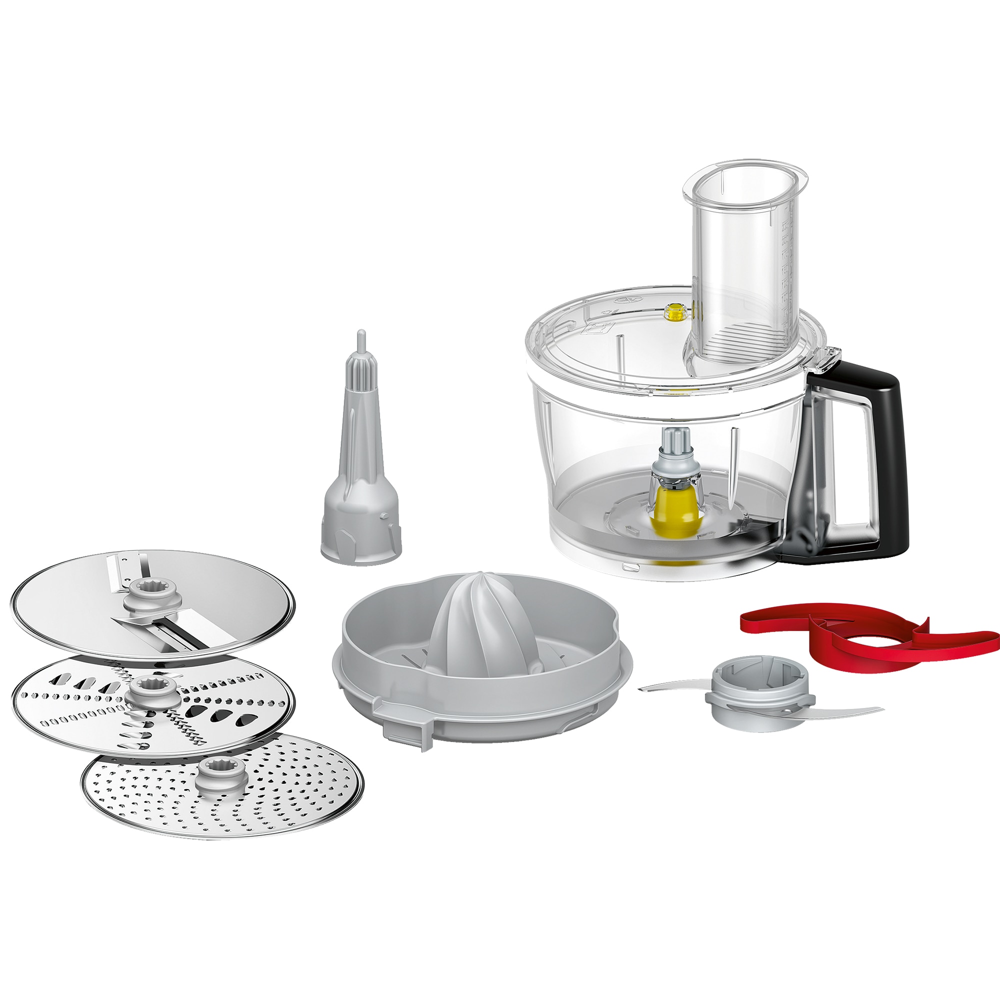 Fotografie Set accesorii Bosch OptiMUM MUZ9VLP1, vas de mixare multifuncțional și trei lame, precum și un aparat de tocat/mărunțit și o presă pentru citrice, Compatabil cu modelele MUM9BX5S22/MUM9B33S12