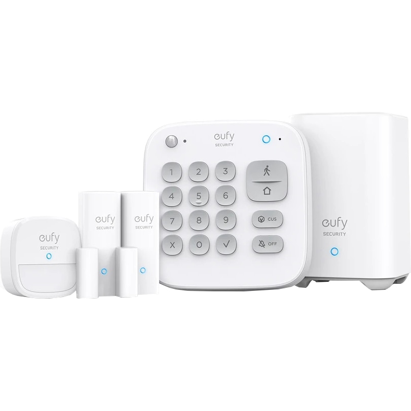 Fotografie Set alarma smart wireless eufy senzor miscare, 2 senzori intrare, tastatura