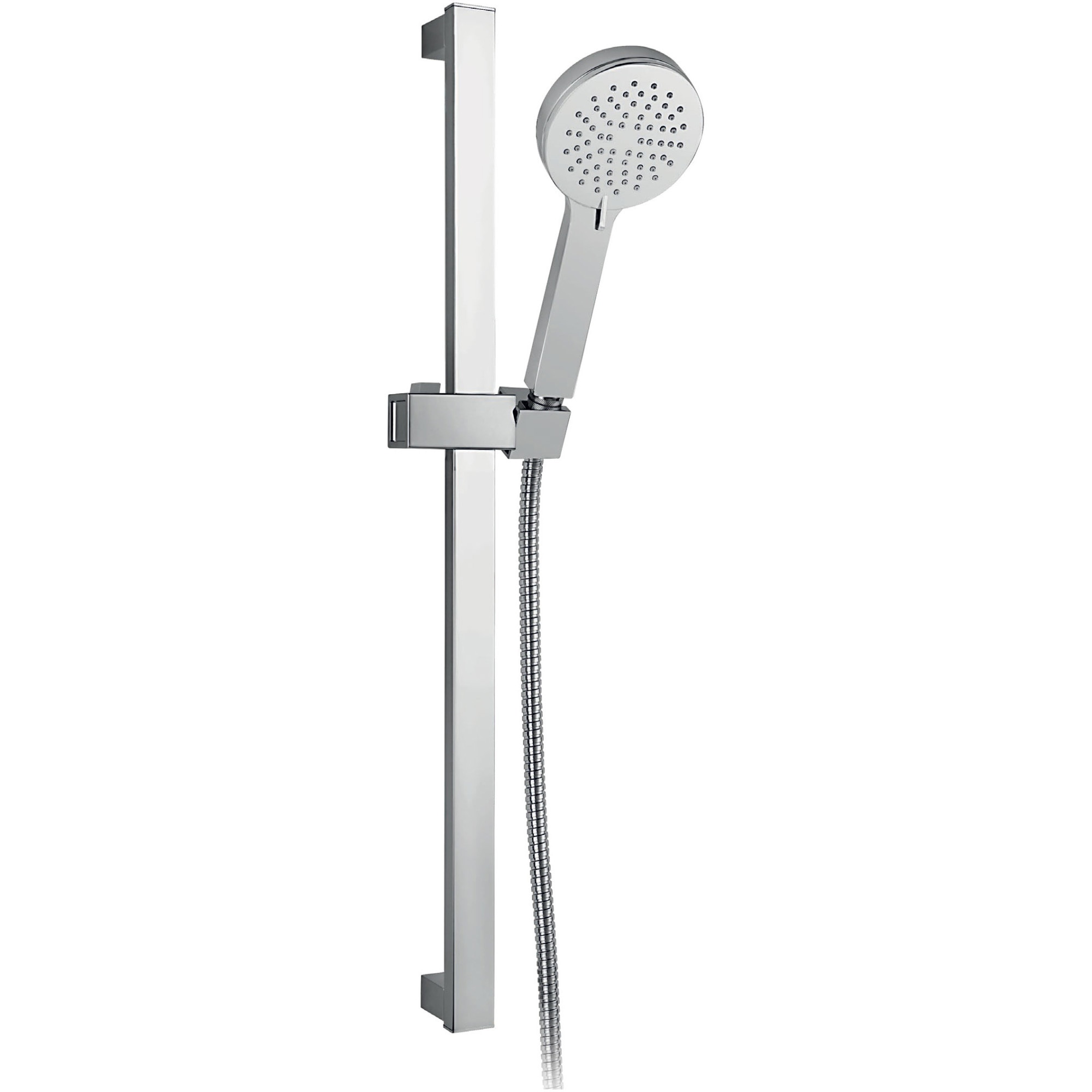 Fotografie Set bara dus Ferro Vigo, cu suport culisant 655 mm, para dus cu 3 functii, furtun dus 150 cm, Crom