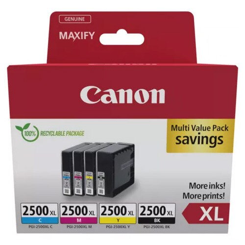 Fotografie Set cartuse cerneala Canon B+C+M+Y PGI-2500XL
