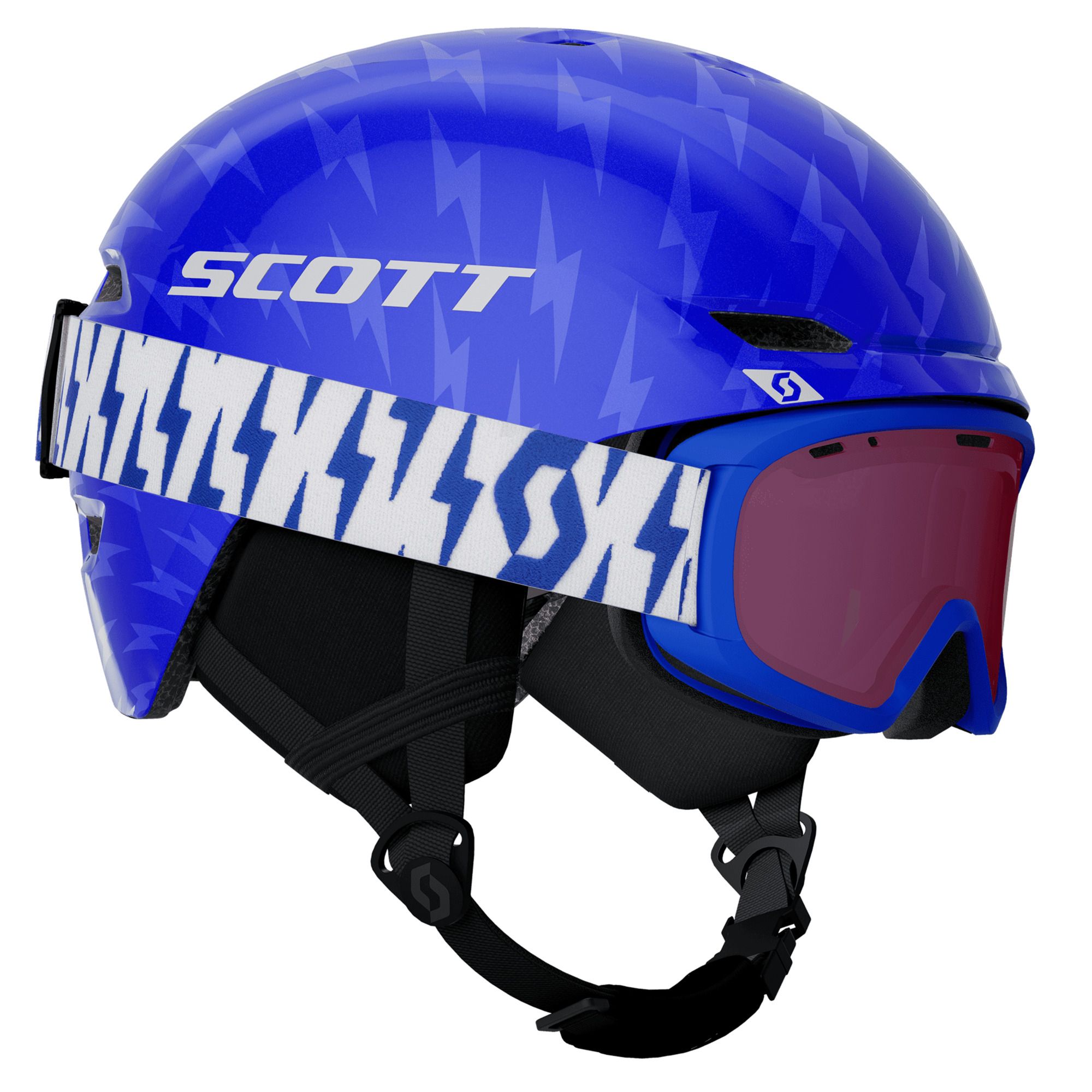Fotografie Set casca ski si ochelari Scott Keeper 2+ Jr Witty, copii, marime M(53-56cm), albastru