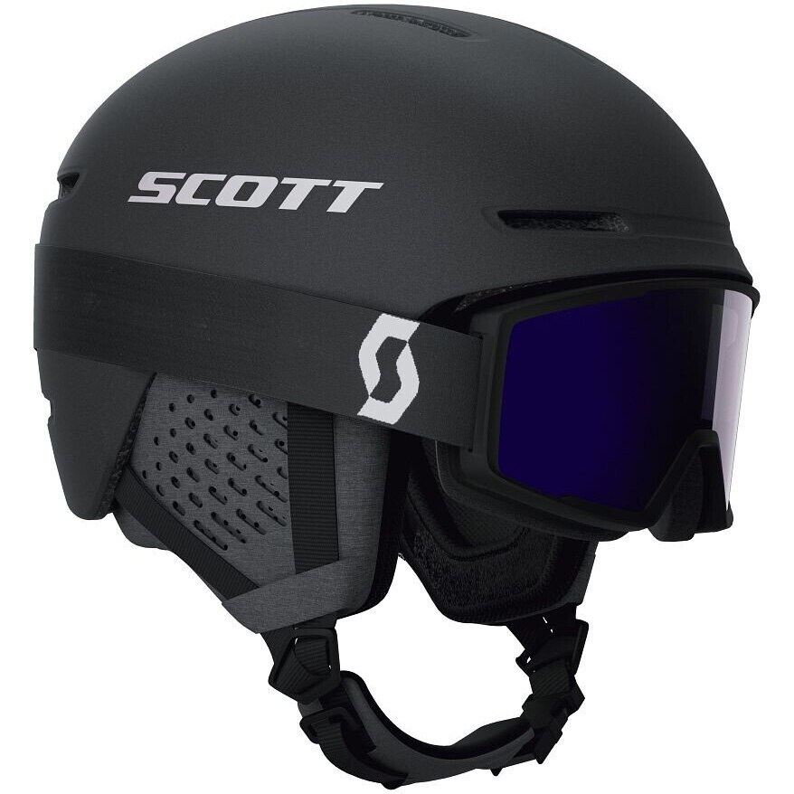 Fotografie Set casca ski si ochelari Scott Track+ Factor Pro, marime S(51-55cm), negru/alb