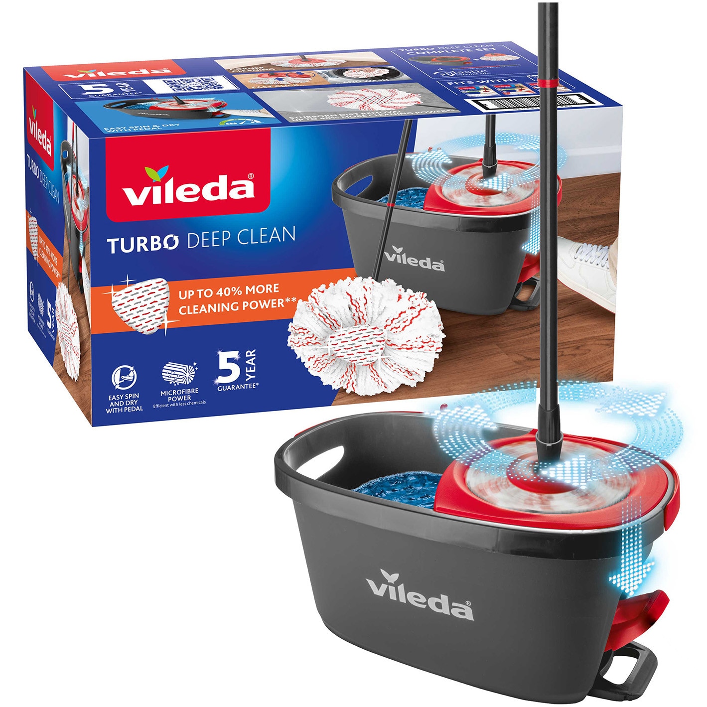 Fotografie Set curatenie Vileda Turbo Deep Clean (3in1)