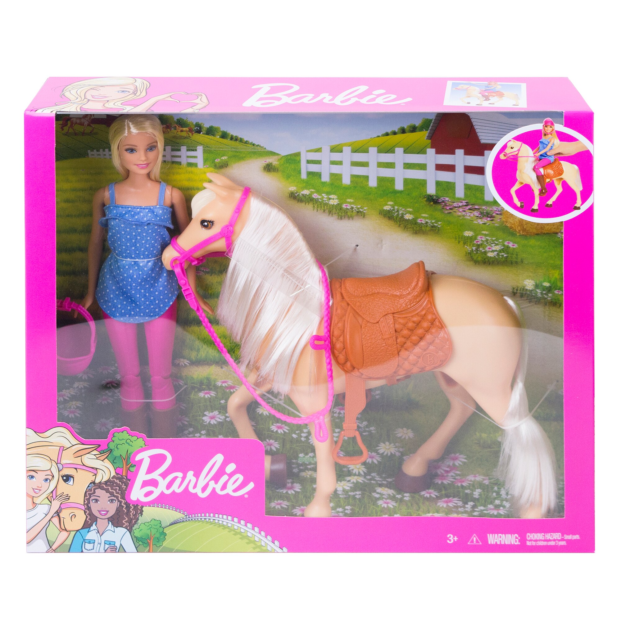 Fotografie Set de joaca Barbie - Papusa si cal