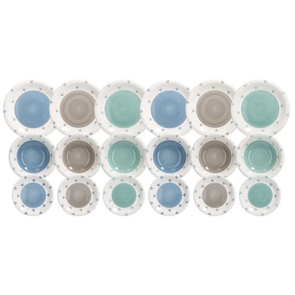 Fotografie Set de masa Tognana Louise Lovely 18 piese, ceramica