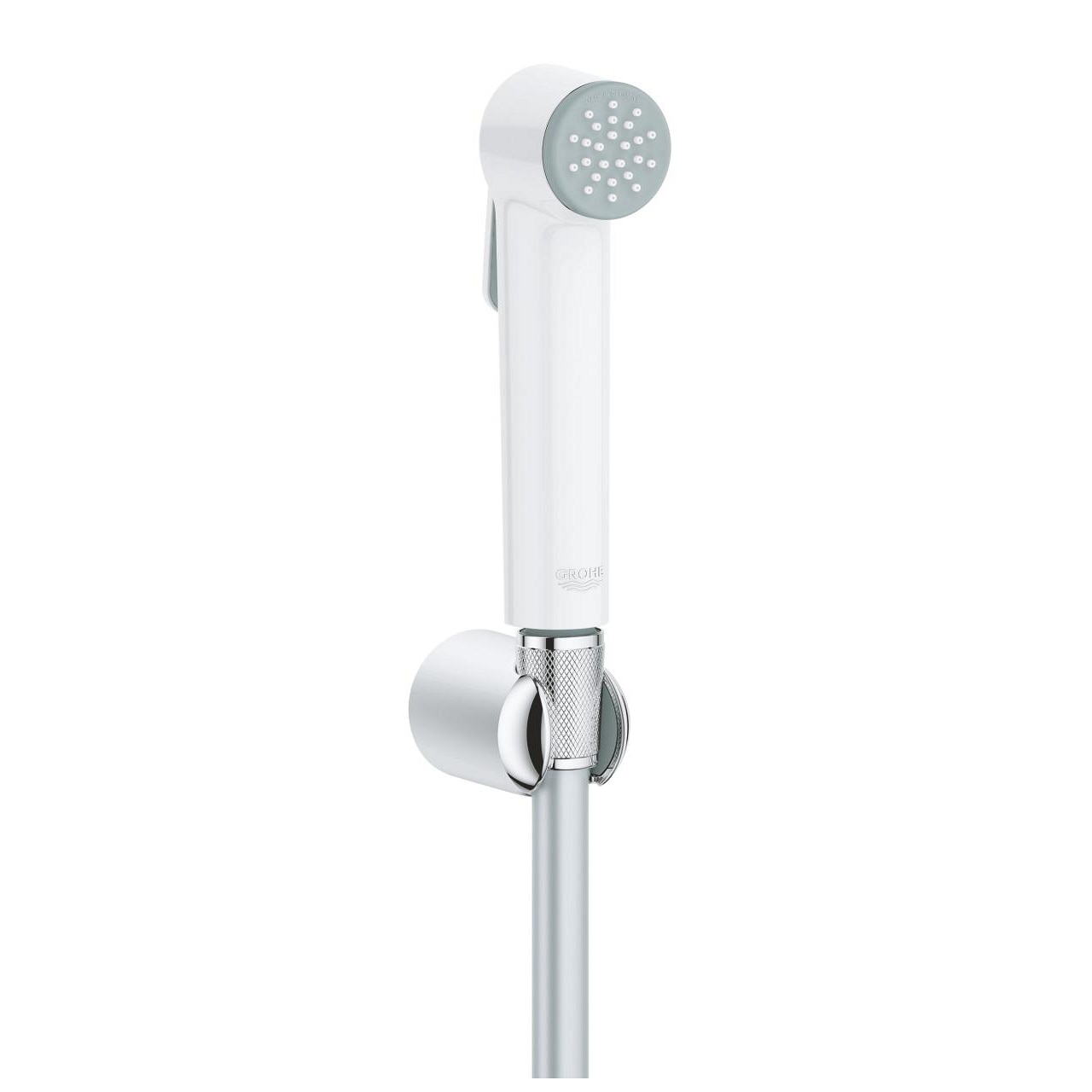 Fotografie Set dus igienic Grohe Tempesta-F Trigger 27812IL1, suport, furtun 1.25 m, anti-rasucire, anti-calcar, alb