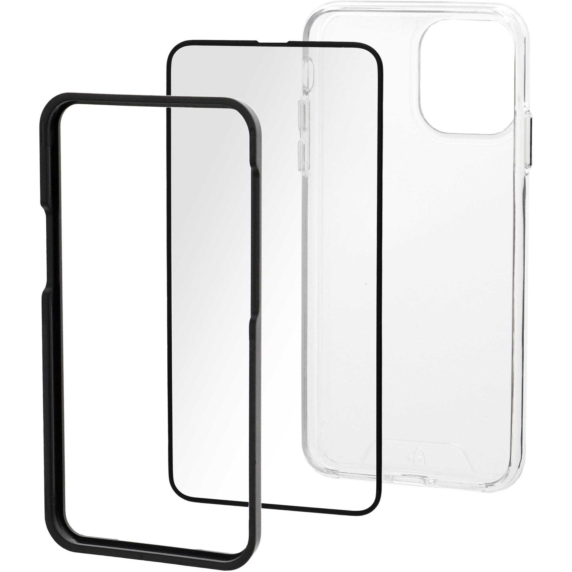 Fotografie Set Folie de protectie A+ Tempered Glass 3D/ Husa transparenta silicon A+ pentru iPhone 13 Pro