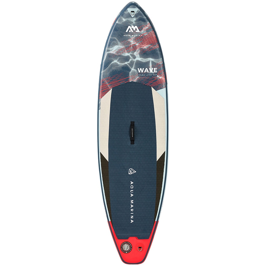 Fotografie Set placa iSup Aqua Marina Wave, 265x75x10 cm, sarcina maxima 95 kg, albastru