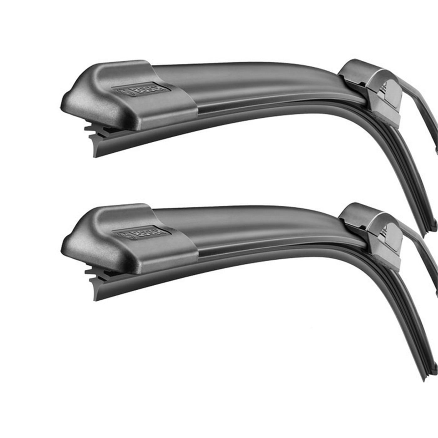 Fotografie Set stergatoare Bosch AeroTwin Retrofit 550/340 mm (55/34 cm), pentru masini cu brate stergator tip carlig (Hook/U), compatibile cu Daewoo Matiz, Chevrolet Spark si Nissan Juke