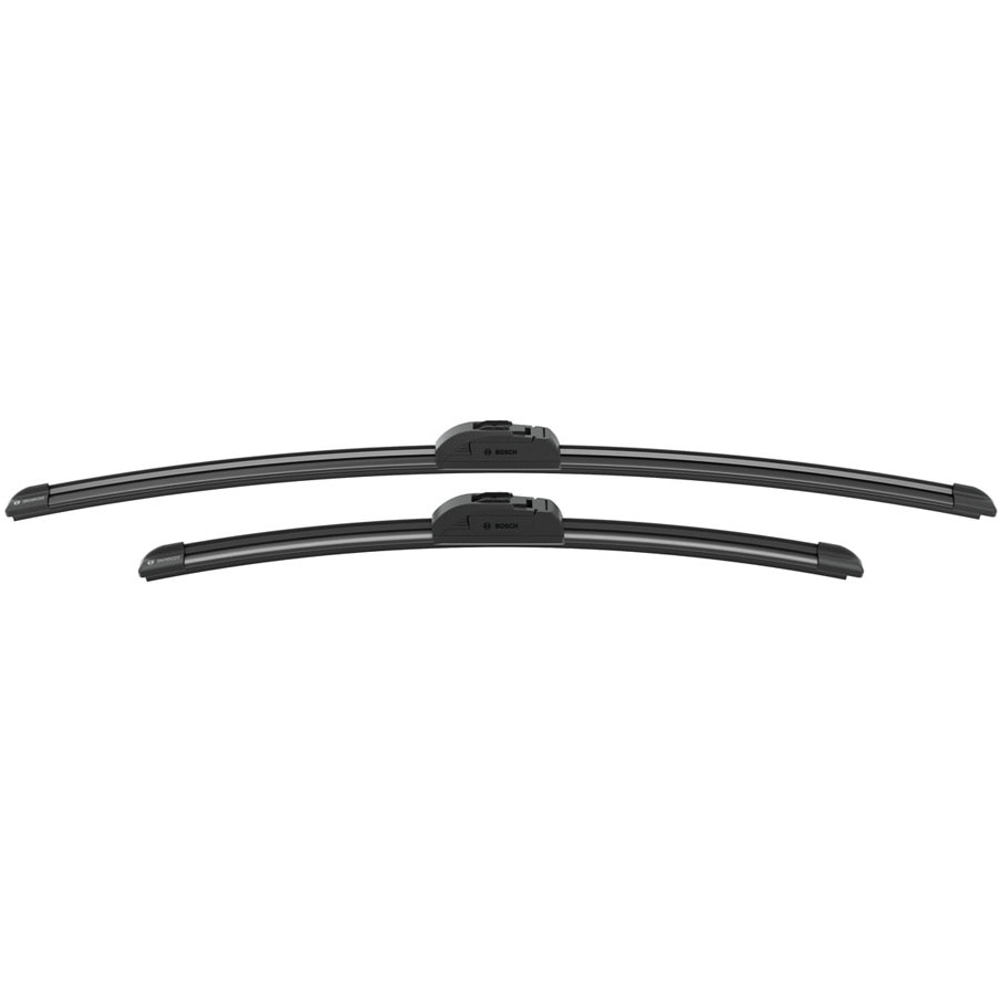 Fotografie Set stergatoare Bosch AeroTwin Retrofit 650/450 mm, dedicate vehiculelor echipate cu sistem de prindere tip carlig (Hook/U), compatibile cu anumite modele Renault, Citroën, Honda, Mitsubishi, Toyota si Hyundai