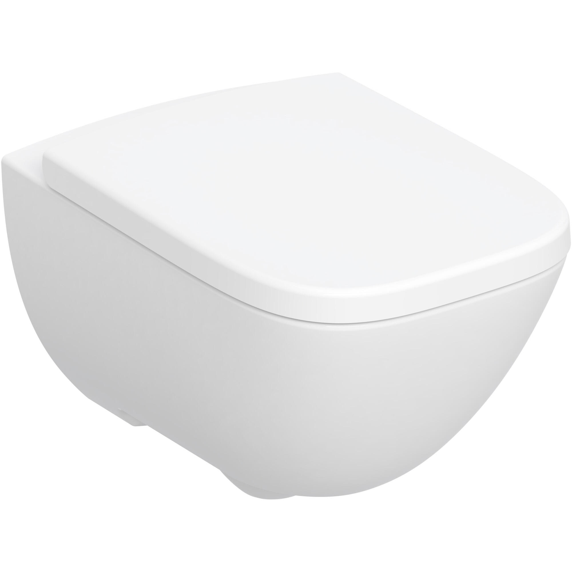 Fotografie Set vas WC suspendat cu capac Geberit Selnova Square Premium 502.727.00.1 , spalare verticala, rimfree