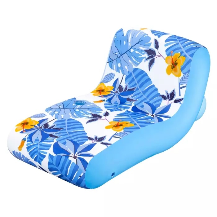 Fotografie Sezlong gonflabil pentru piscina Bestway, Blissful Drifter, cu husă textila, 176 x 107 cm