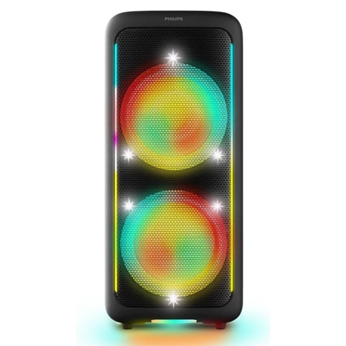 Fotografie Sistem audio Philips TAX5000E/10, 100W, Bass+, TWS, Bluetooth 6.0, Auracast, USB, LED RGB light, IPX4, Autonomie 14h,Negru