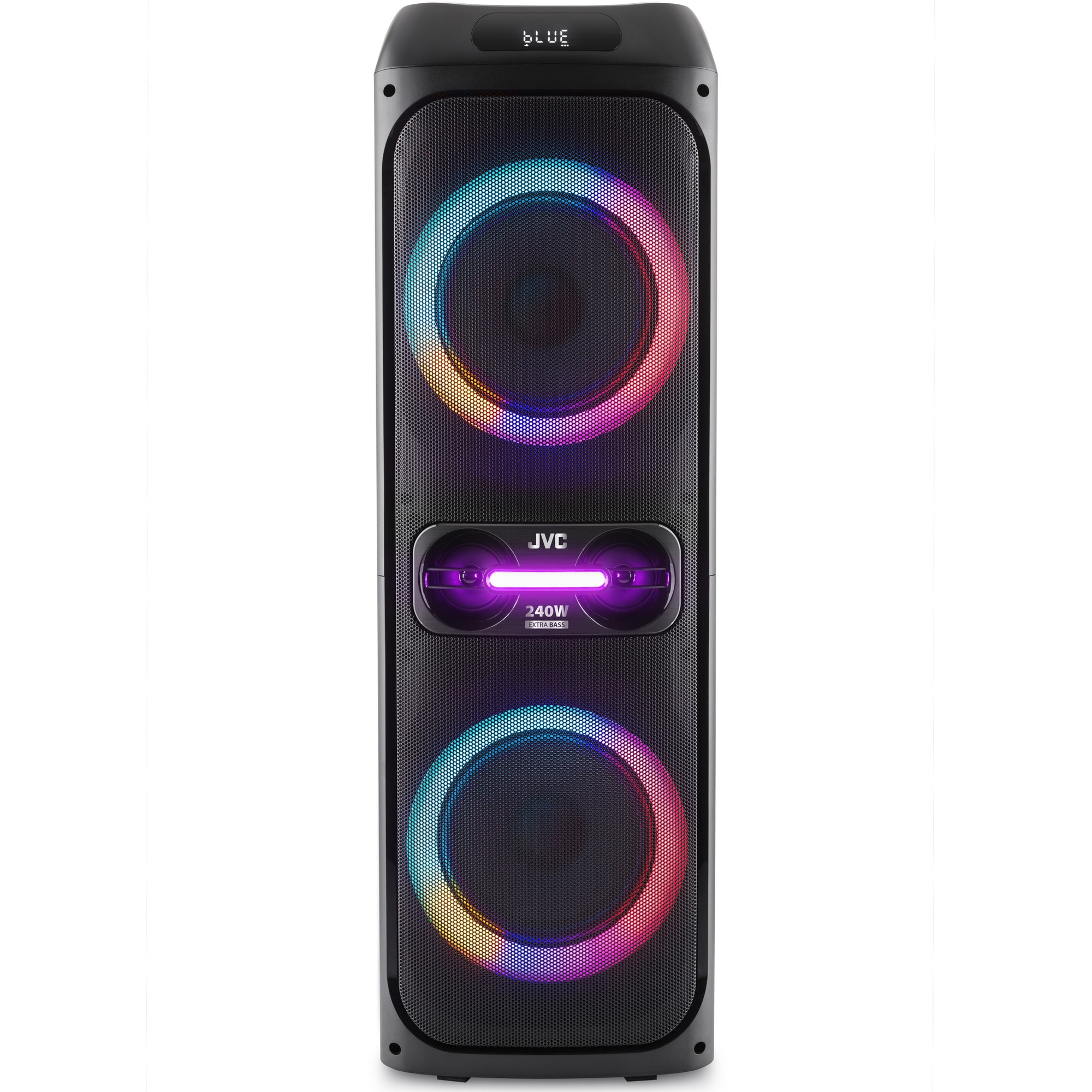 Fotografie Sistem audio portabil JVC, XS-EP624B, Party Speaker, Bluetooth V5.0, 240W, Lumini multicolore, Karaoke, Radio FM , Negru