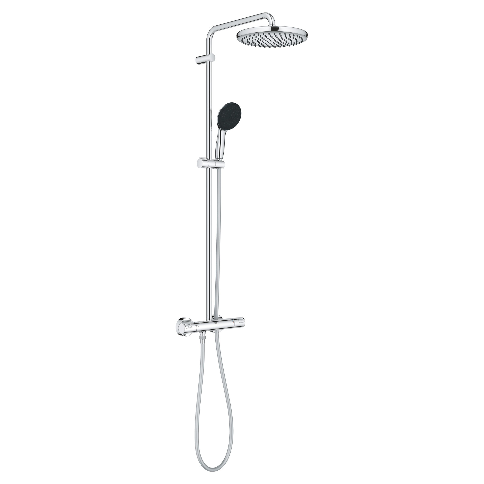 Fotografie Sistem de dus Grohe Vitalio Start 250, aparent, termostat, 250 mm, 1 functie, crom, 26677001