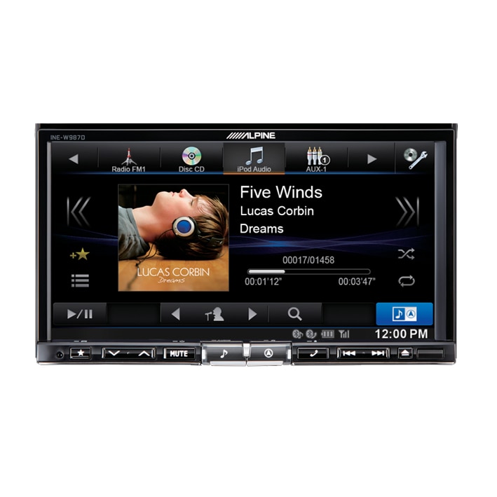 Fotografie Sistem DVD Alpine INE-W987D, Multimedia 2 DIN, cu navigatie integrata, Bluetooth, ecran 7"