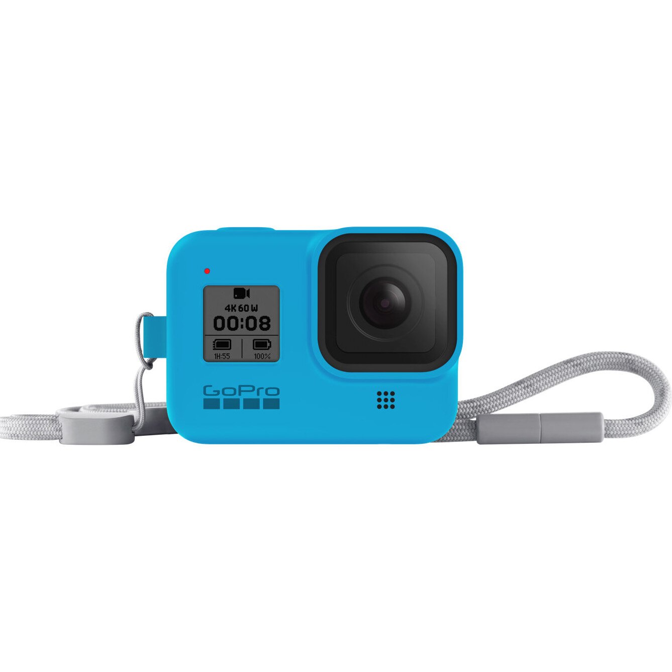 Fotografie Sistem prindere si transport GoPro Sleeve + Snur, Albastru pentru Hero8 Black