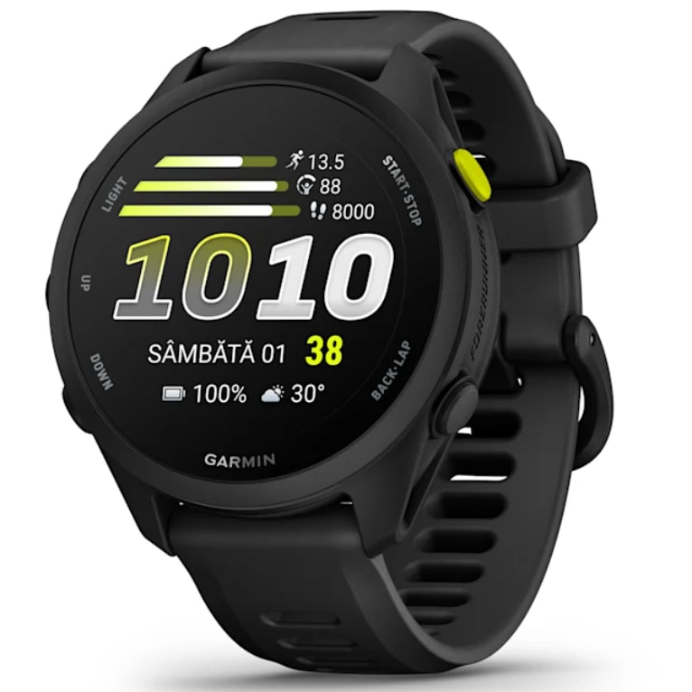 Fotografie Smartwatch Garmin Forerunner 70, 43 mm, AMOLED, GPS, Android/iOS, curea silicon, Black