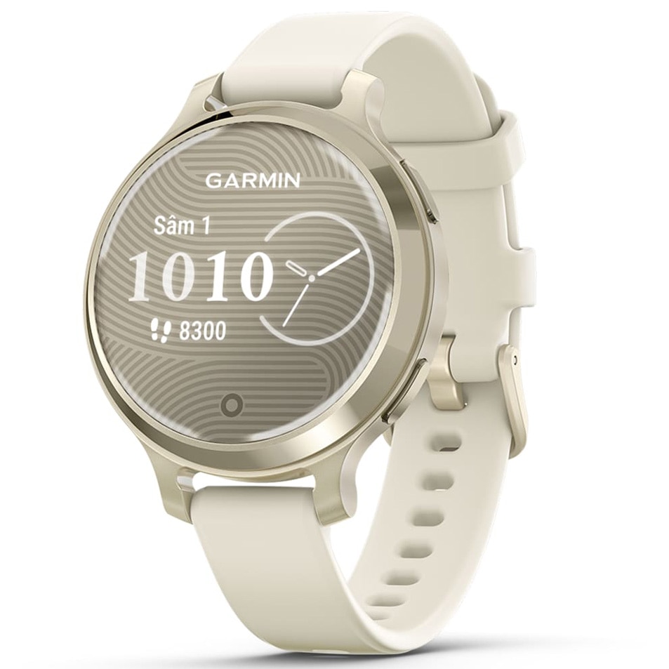 Fotografie Smartwatch Garmin Lily 2 Active, 38mm, GPS, Android/iOS, curea silicon, Lunar Gold/Bone