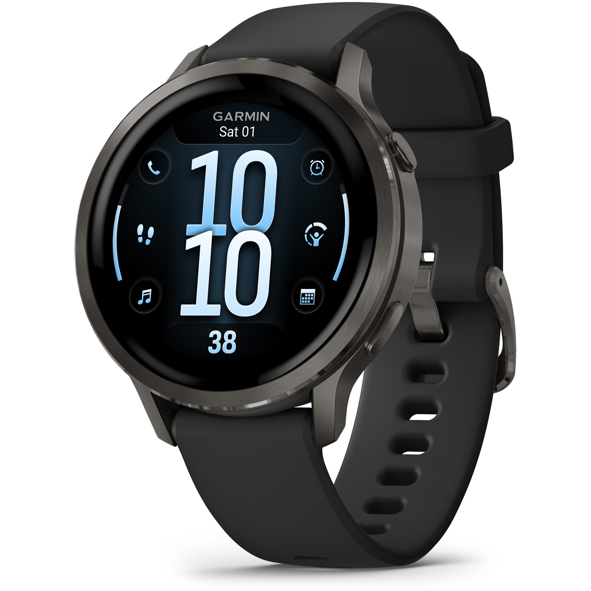 Fotografie Smartwatch Garmin Venu 4, 41mm, AMOLED, GPS, Wi-Fi, Android/iOS, silicon, Slate/Black