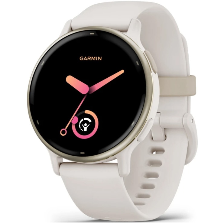 Fotografie Smartwatch Garmin vivoactive 5, GPS, 42mm, curea silicon, Cream Gold/Ivory