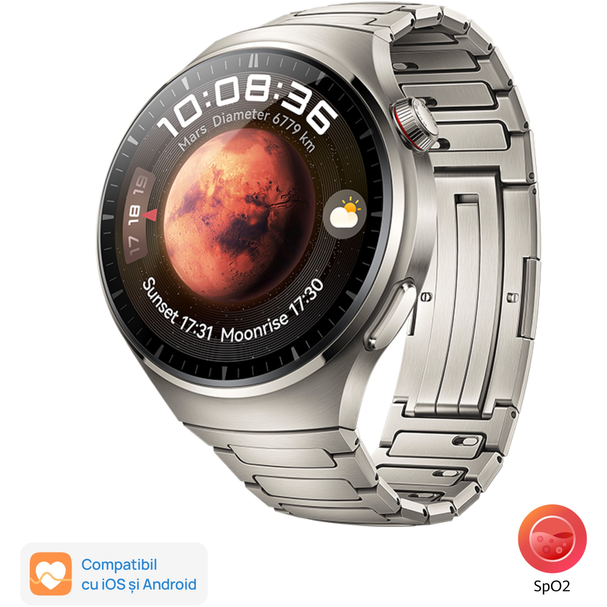 Fotografie Smartwatch Huawei Watch 4 Pro, 48mm, Titanium