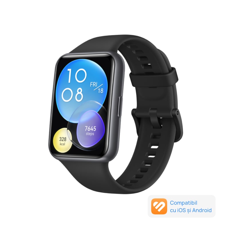 Fotografie Smartwatch Huawei Watch Fit 2, Silicone Strap, Midnight Black