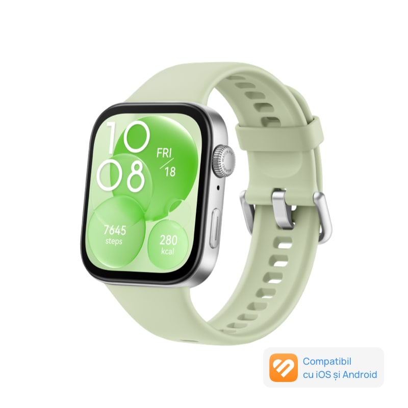 Fotografie Smartwatch Huawei Watch FIT 3 Green Green Fluoroelastomer Strap
