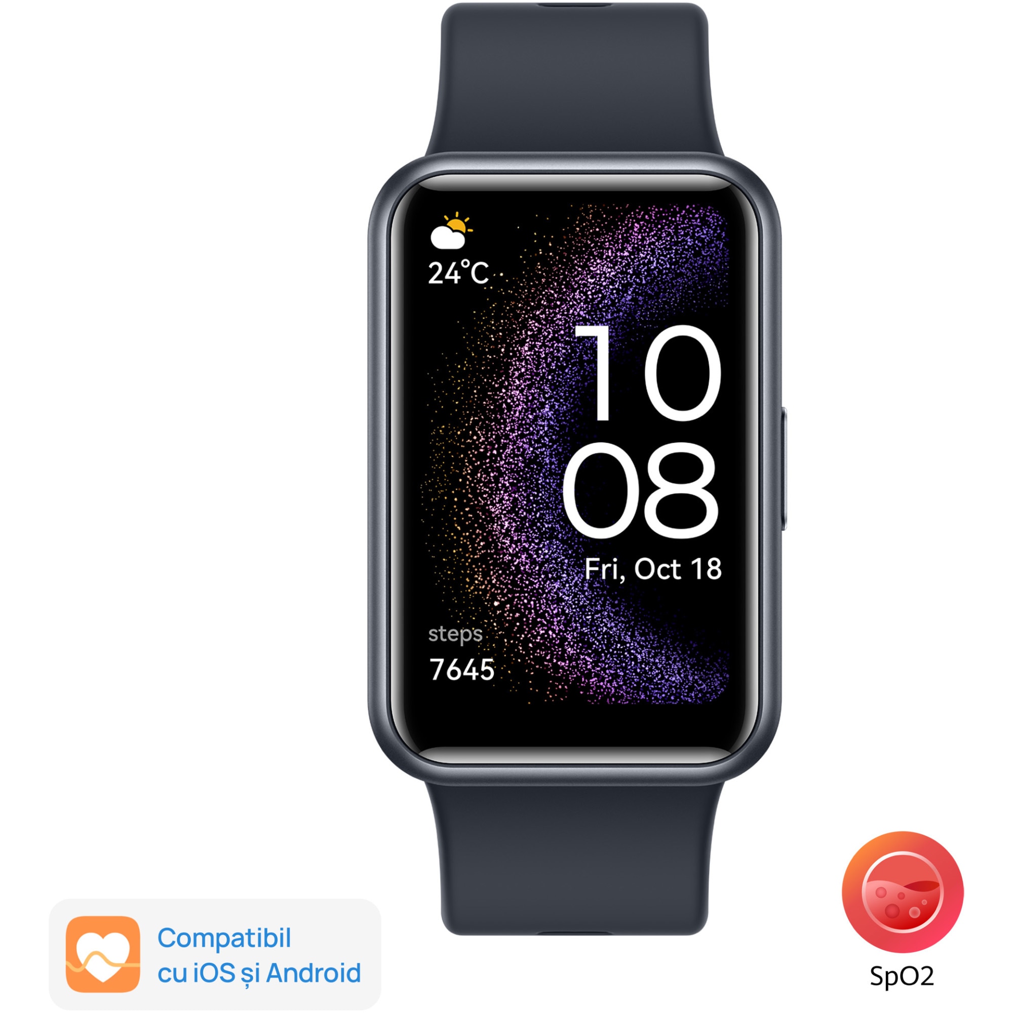 Fotografie Smartwatch Huawei Watch FIT SE, Silicone Strap, Starry Black