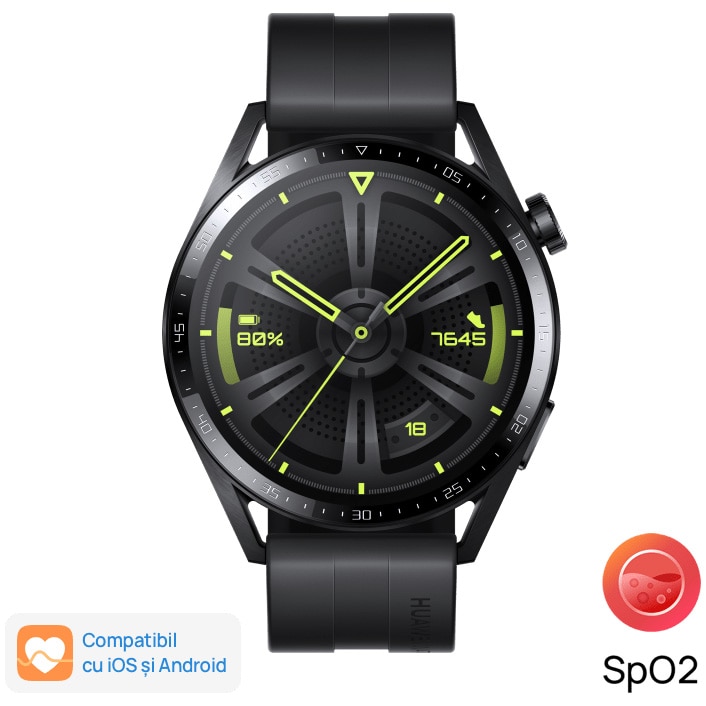 Fotografie Smartwatch Huawei Watch GT3, 46mm, Active Edition, Black