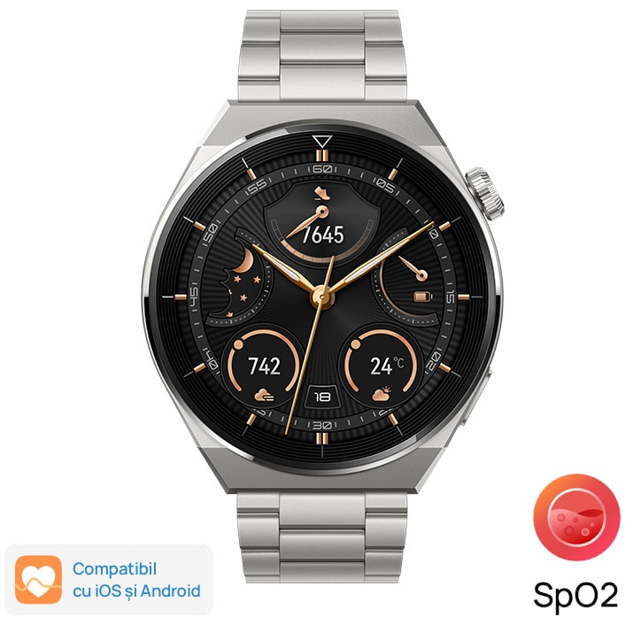 Fotografie Smartwatch Huawei Watch GT 3 PRO, Titanium Strap, Light