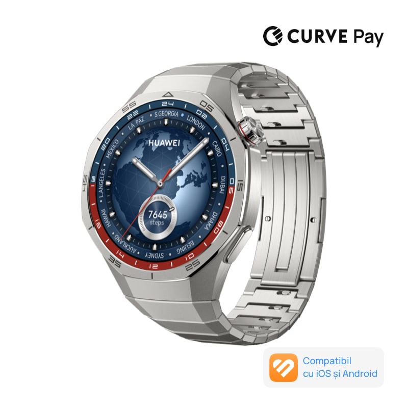 Fotografie Smartwatch Huawei Watch GT 5 Pro, 46MM, Titanium Case, Titanium Strap