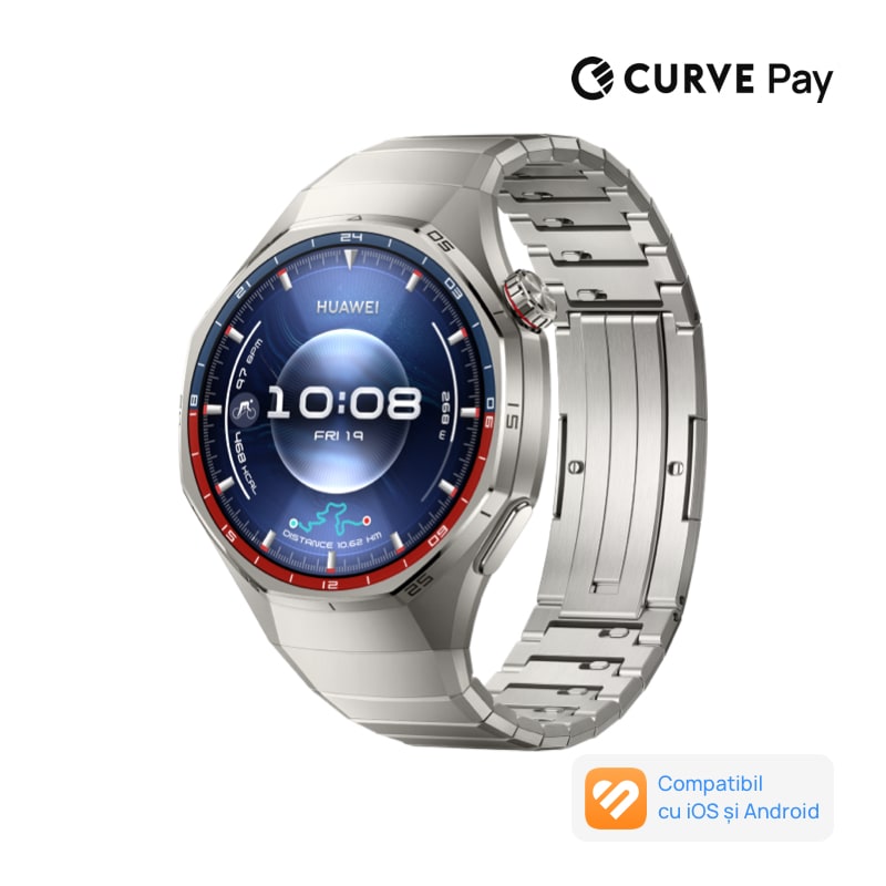 Fotografie Smartwatch Huawei Watch GT 6 Pro, 46MM, Titanium Alloy Case, Titanium Strap
