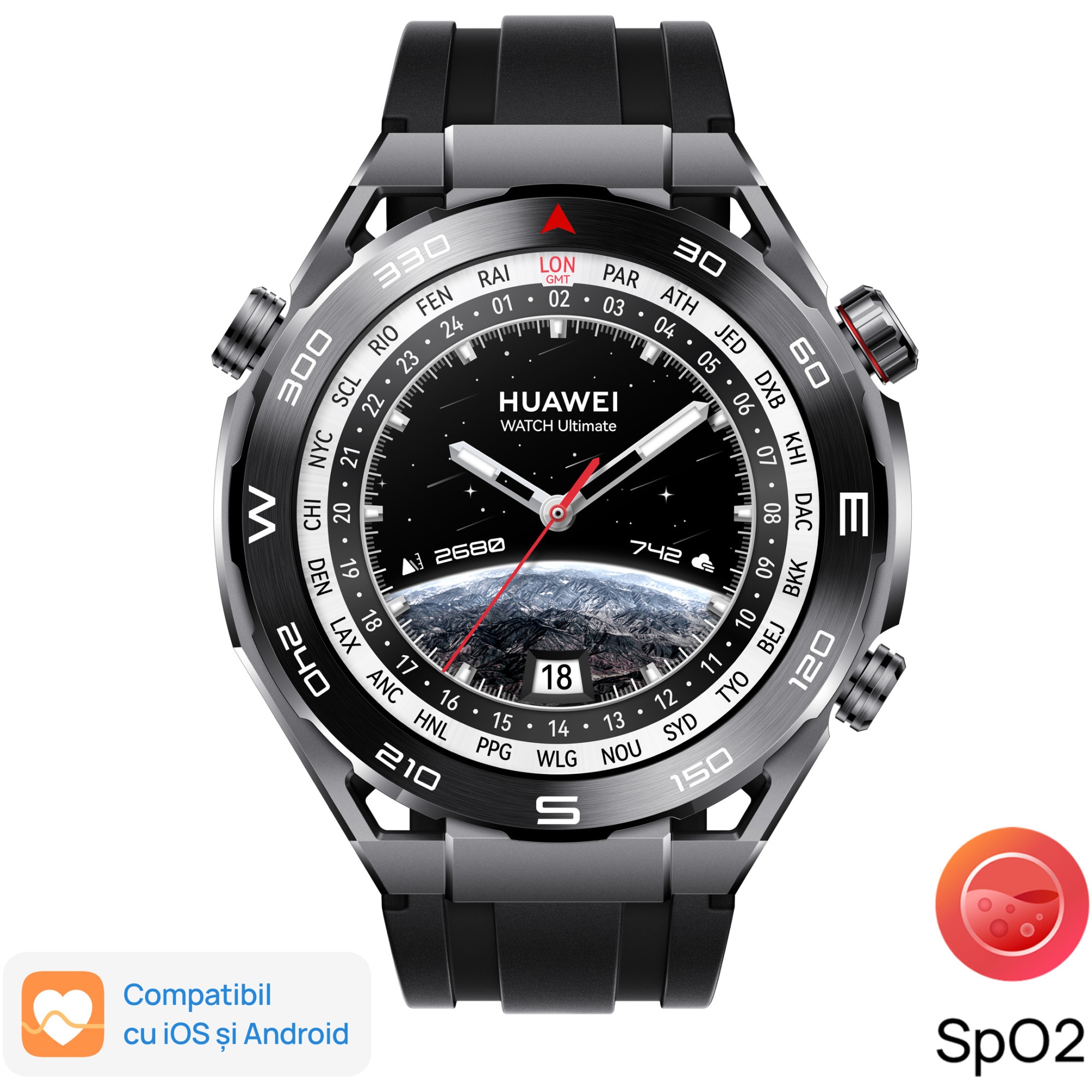 Fotografie Smartwatch Huawei Watch Ultimate Expedition, Black