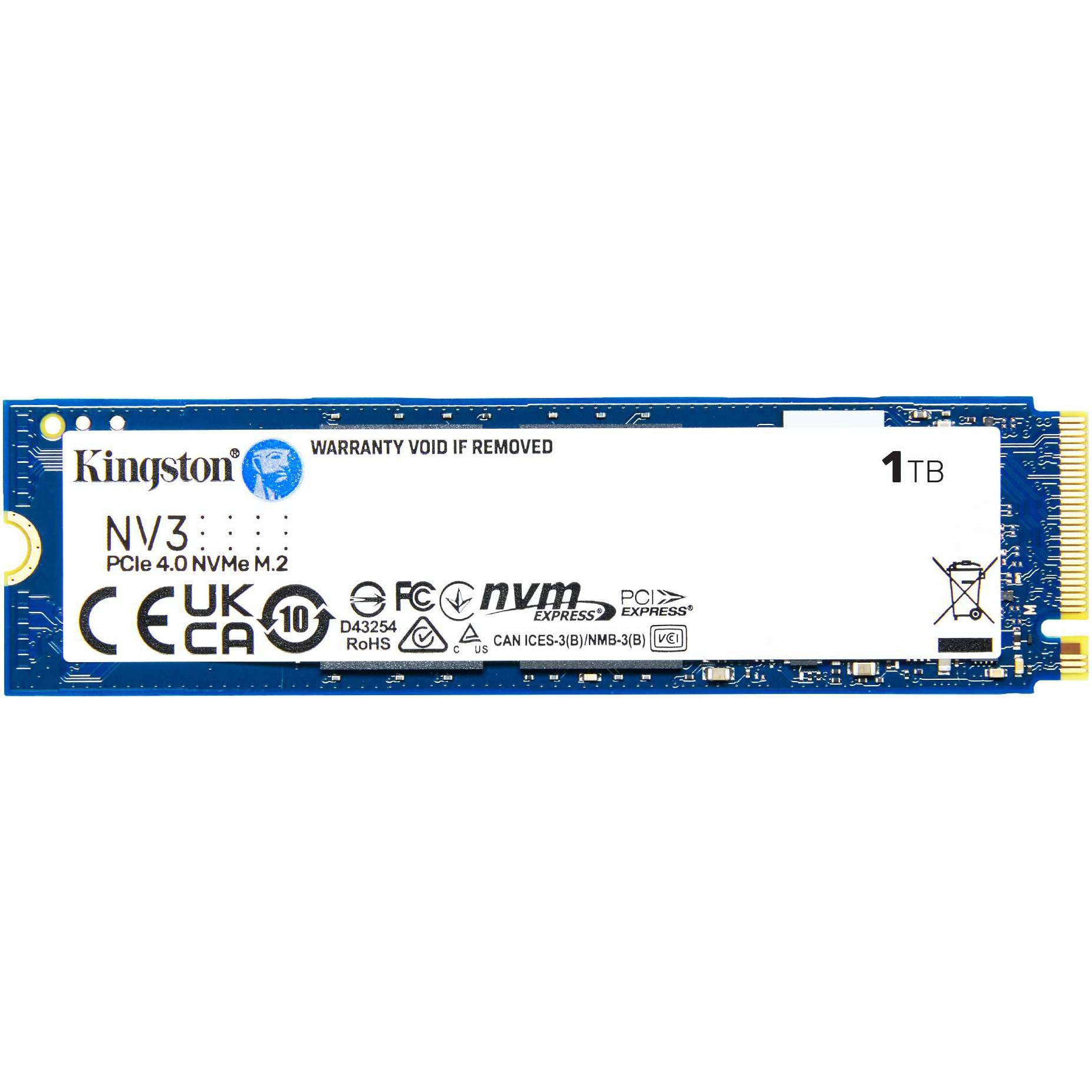 Fotografie Solid State Drive (SSD) Kingston NV3, 1TB, PCIe 4.0 NVMe, M.2.