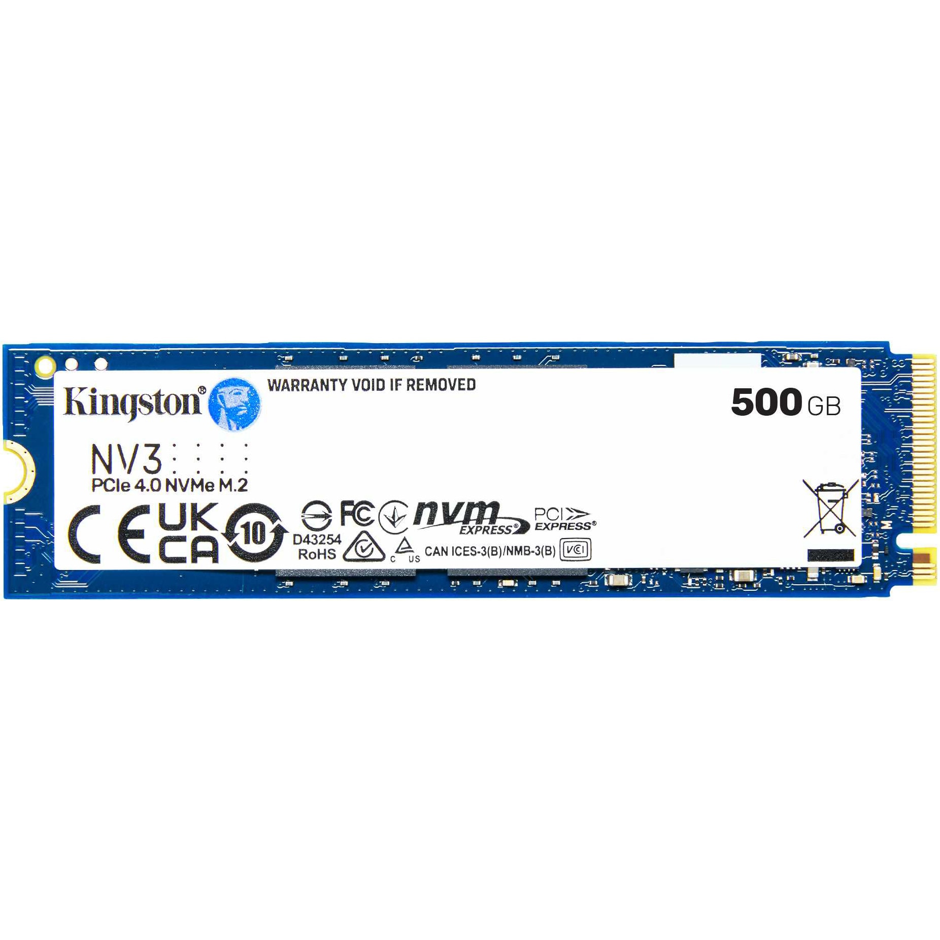 Fotografie Solid State Drive (SSD) Kingston NV3, 500GB, PCIe 4.0 NVMe, M.2.