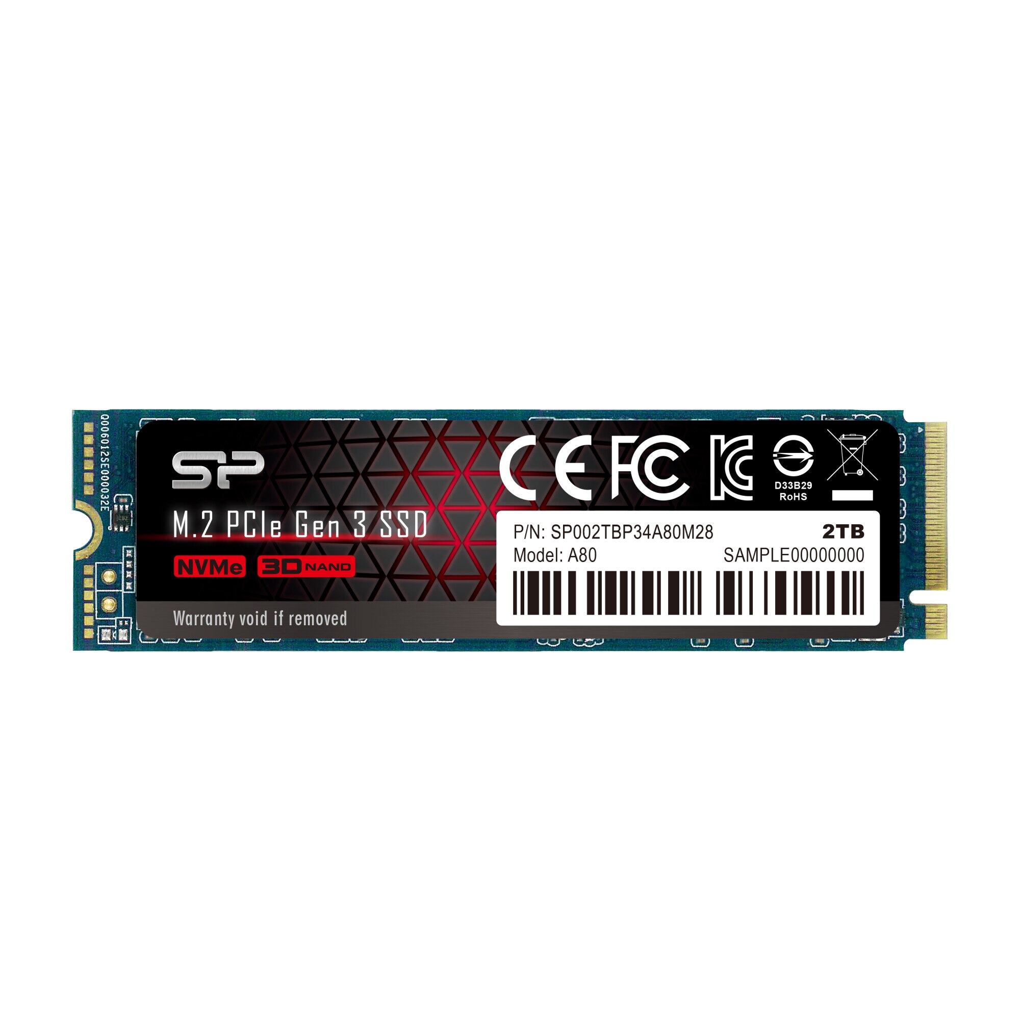 Fotografie Solid State Drive (SSD) Silicon Power A80 2TB, NVMe, M.2.