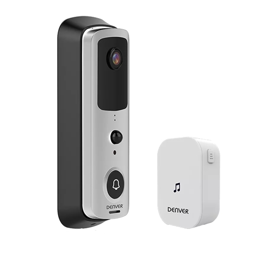 Fotografie Sonerie video inteligenta Denver SHV-120, Wireless, Negru/argintiu