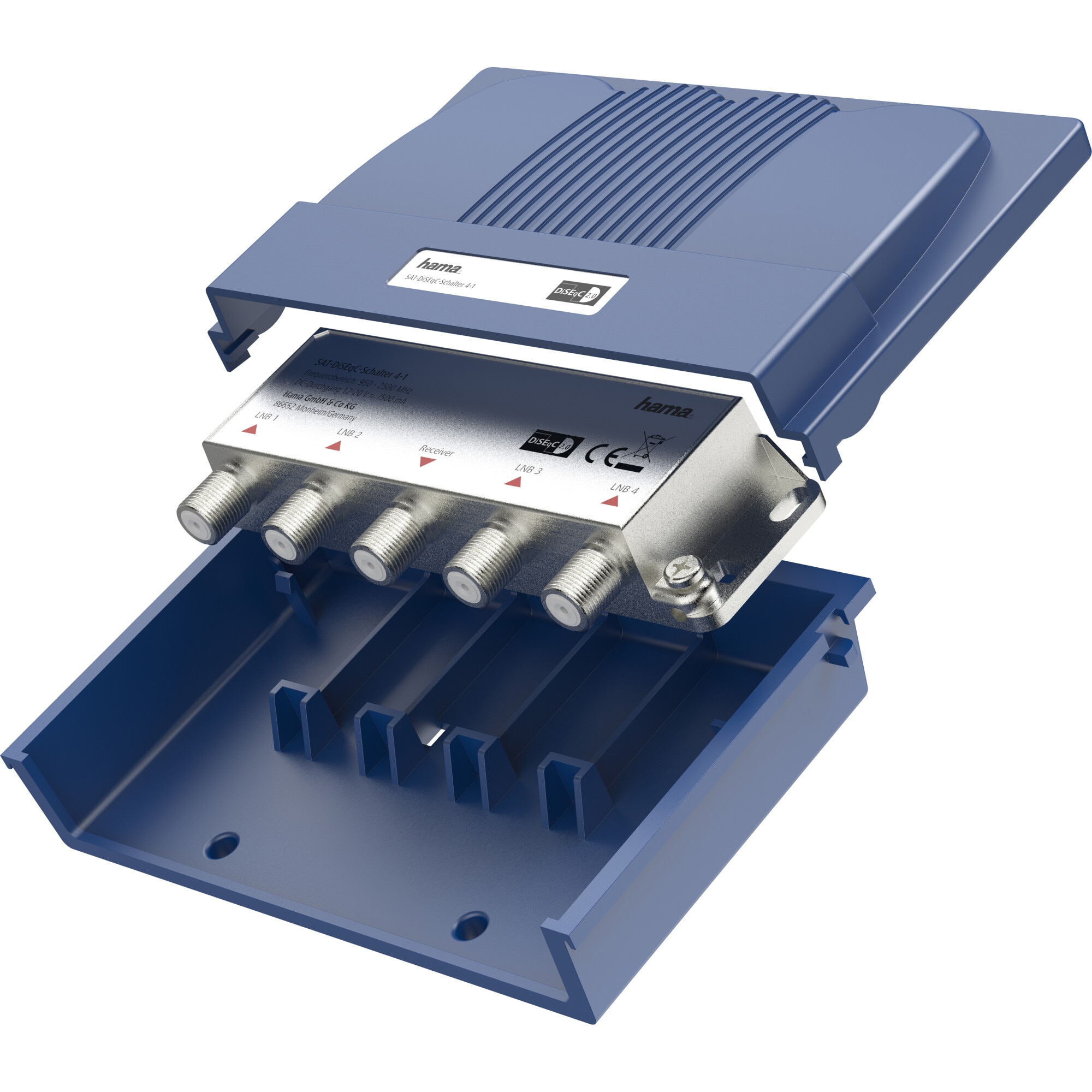 Fotografie Splitter cablu coaxial Hama 205290, albastru