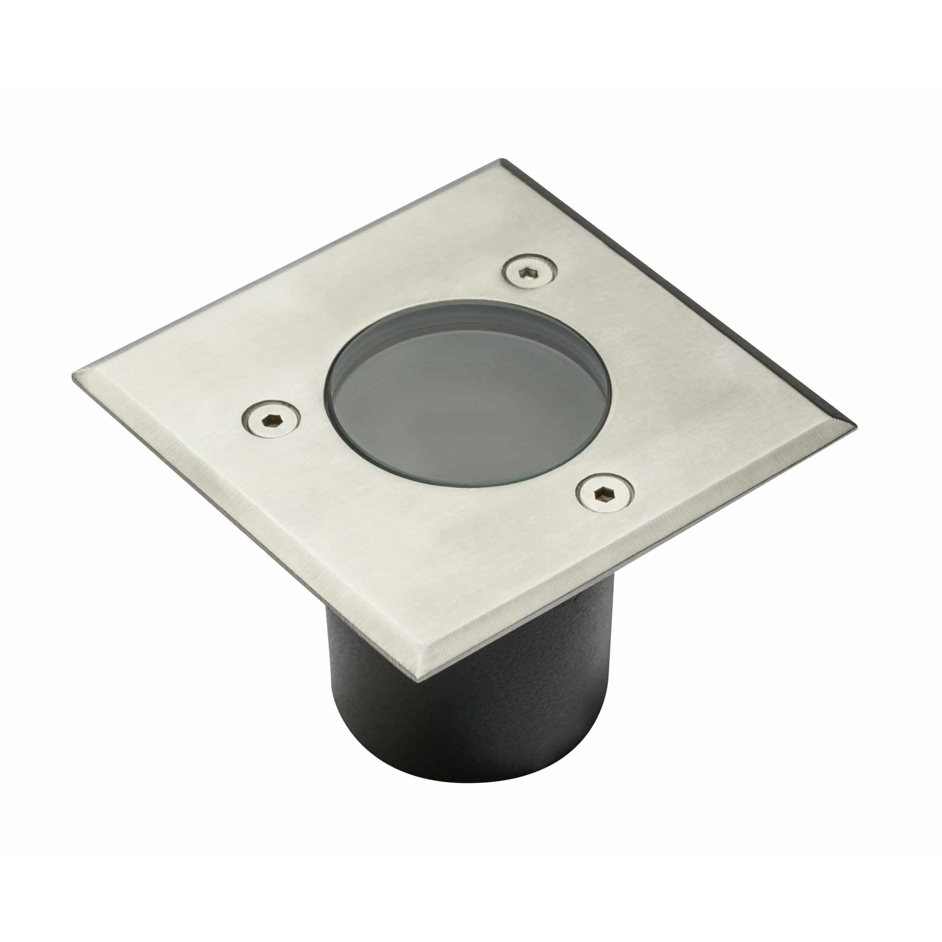 Fotografie Spot incastrat pentru exterior GTV ON-ALFAKGU10-06-MINI, GU10, max 50W, IP67, AC220-240V, Inox, Patrat