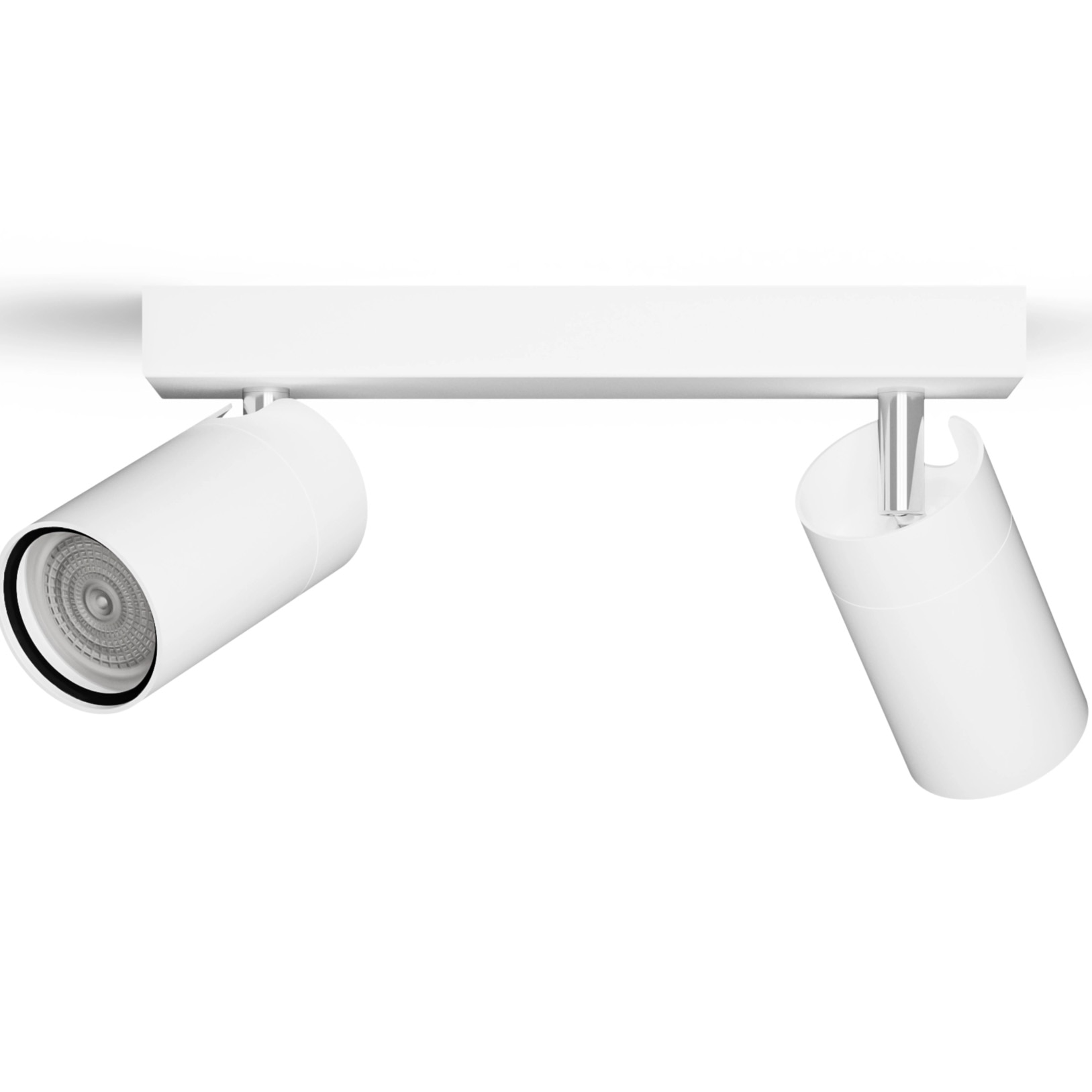 Fotografie Spot Philips Idrisc, 2xGU10 max. 5W, pentru baie, montare plafon/perete, IP44, 8x24x12 cm, Metal, Alb
