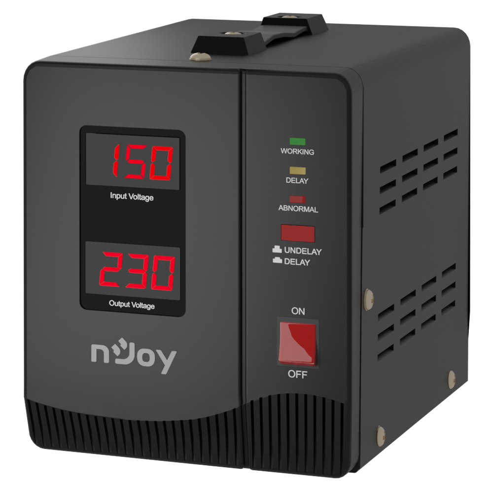 Fotografie Stabilizator de tensiune nJoy Alvis 2000, 2000VA/1200W, LCD Display