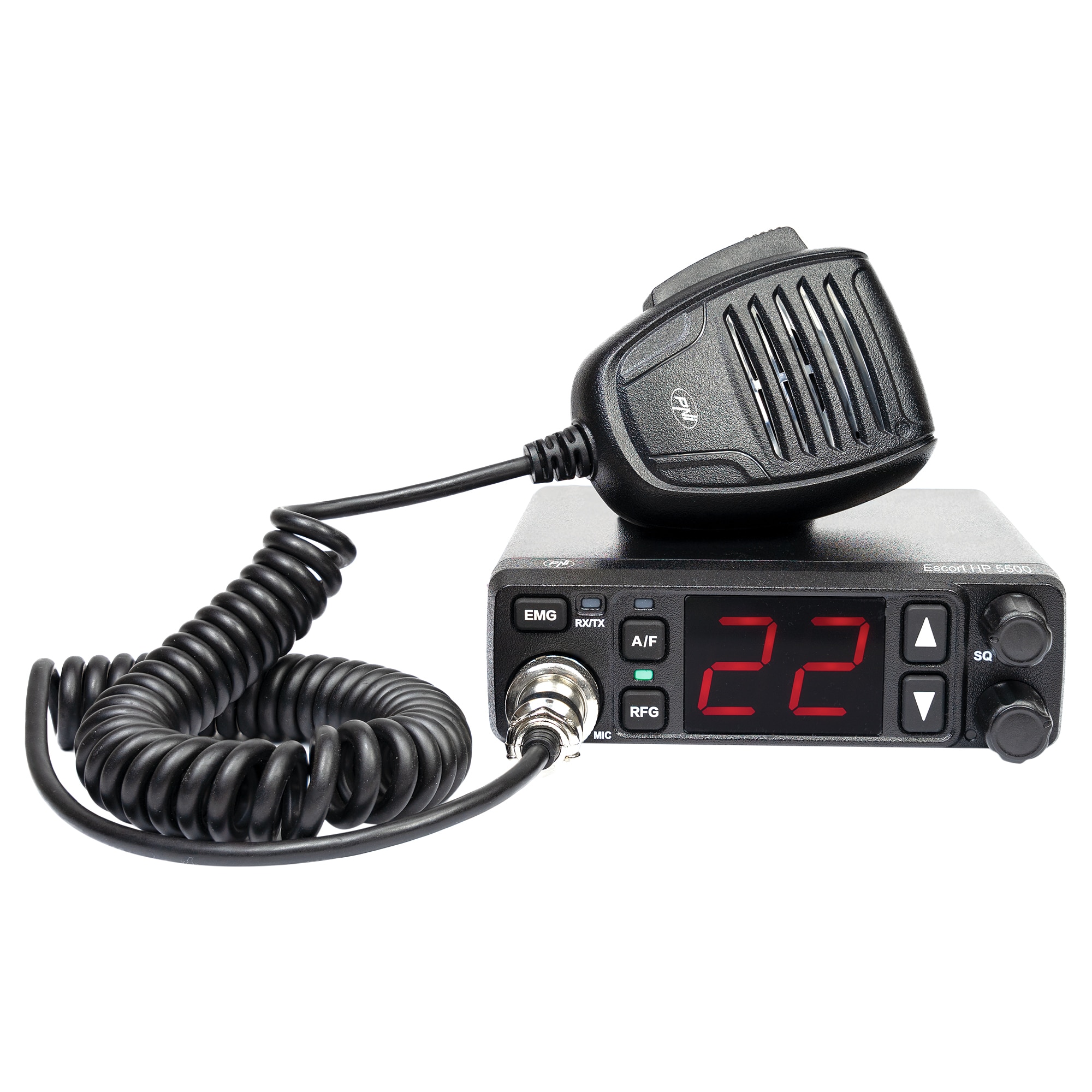 Fotografie Statie radio CB PNI Escort HP 5500, multistandard, 4W, AM-FM, 12V/24V, ASQ, RF Gain, mufa de bricheta inclusa