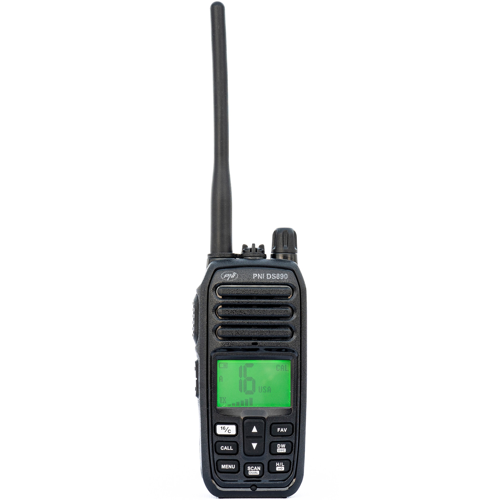 Fotografie Statie radio maritima portabila PNI DS890, 88 canale, 10 canale meteo, Squelch reglabil, Roger Beep, Dual Watch, Scan, Call, NRC, acumulator 1800mAh, IP67