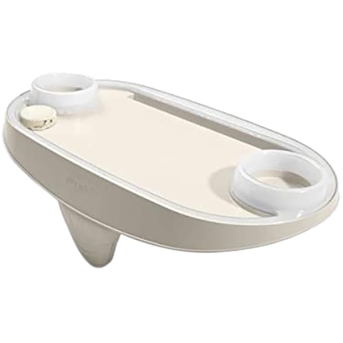 Fotografie Suport pentru bauturi si tableta/telefon cada cu hidromasaj Premium Intex 28520, 45x26x16 cm, PVC, cu iluminare LED, bej