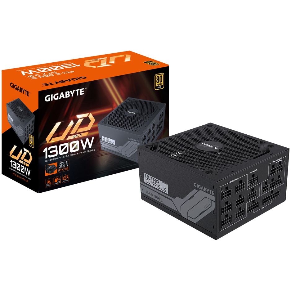 Fotografie Sursa Gigabyte UD1300GM PCIE5 ATX 3.0, 80 Plus Gold, 1300W, Full Modulara