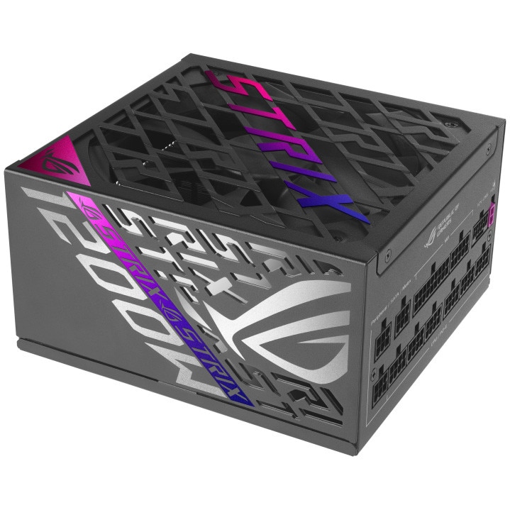 Fotografie Sursa PC Gaming ASUS ROG STRIX 1200W, 80+ Platinum, full modulara, performanta extrema, negru, 90YE00W0-B0NA00