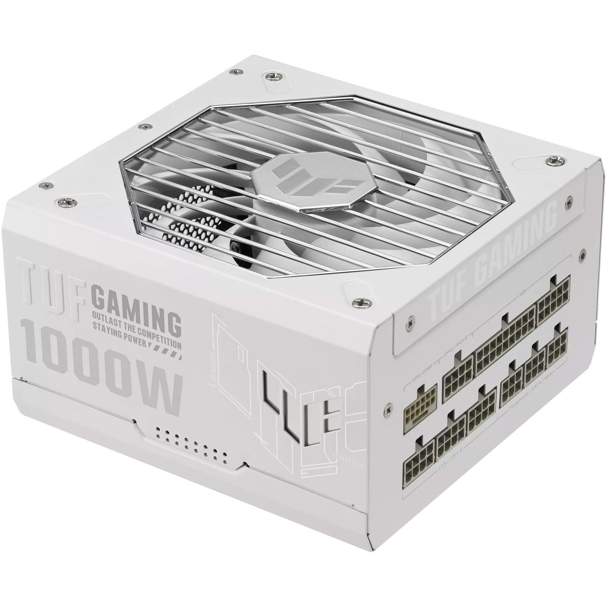 Fotografie Sursa PC Gaming ASUS TUF GAMING 1000W, 80+ Gold, full modulara, White Edition, stabilitate ridicata, alb, 90YE00S5-B0NA00