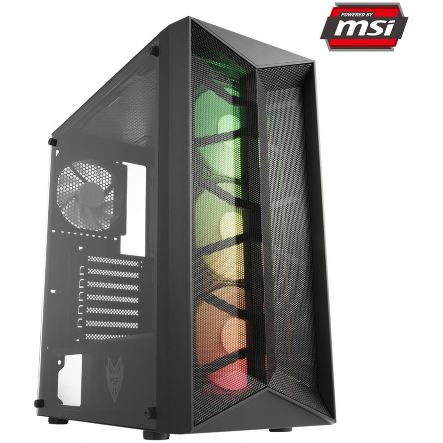 Fotografie System Desktop PC Gaming Serioux Powered by MSI with processor AMD Ryzen™ 5 3600 up to 4.20GHz, 16GB DDR4, 1TB SSD, Radeon™ RX 6700 XT 12GB GDDR6, No OS