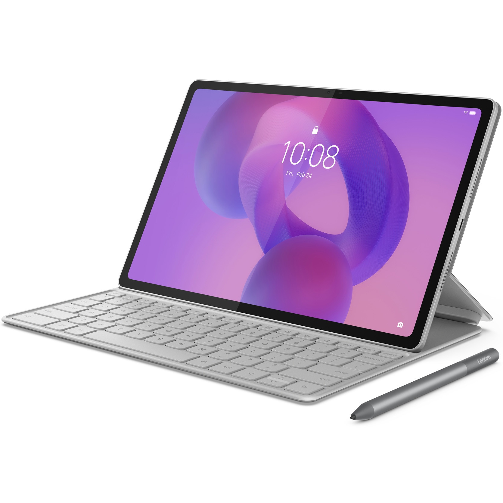 Fotografie Tableta Lenovo Idea Tab Plus, 8-Core, 12.1" 2.5K (2560x1600) IPS 600nits, 12GB RAM, 256GB, Luna Grey + Lenovo® Tab Pen + Lenovo® Folio Keyboard